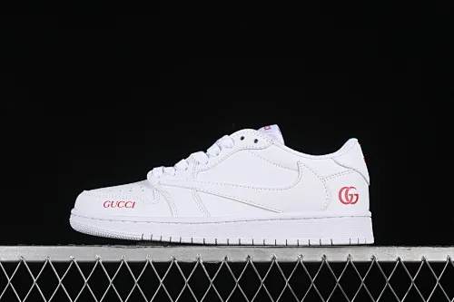 All categories Air Jordan Jordan series basketball shoes Air Jordan 1 Low Travis Scott x Fragment Design x Air Jordan 1 Low OG SP AJ1 Joe 1 Gucci joint-all white low-top cultural casual sneakers LJ5188-014